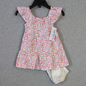 Carter's Just One You Pink Floral Dress With Bottoms Baby Girl 6M NWT